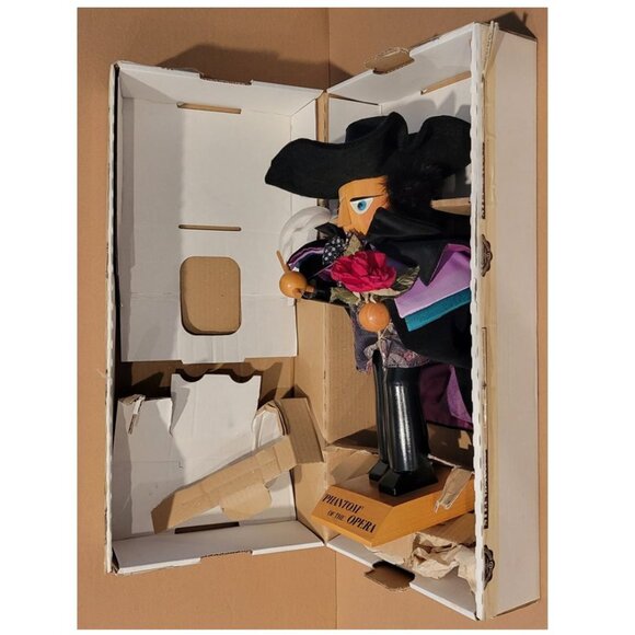 1990s Steinbach Original LARGE Handmade Nutcracker Phantom of the Opera, 17-inch - Picture 11 of 12